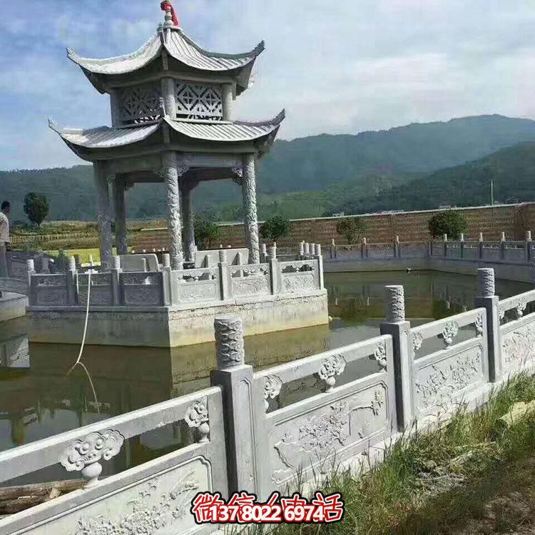 古典仿古水池涼亭，享受休閑園林生活