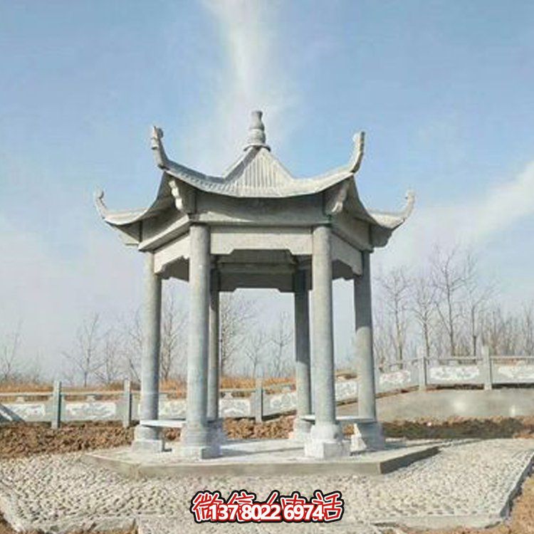中式園林石亭恢復(fù)古樸，演繹雄偉