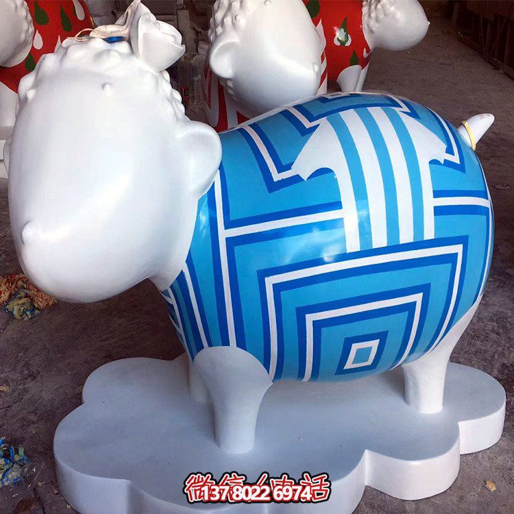 彩繪仿真羊雕塑——商場(chǎng)、公園、廣場(chǎng)的精美裝飾