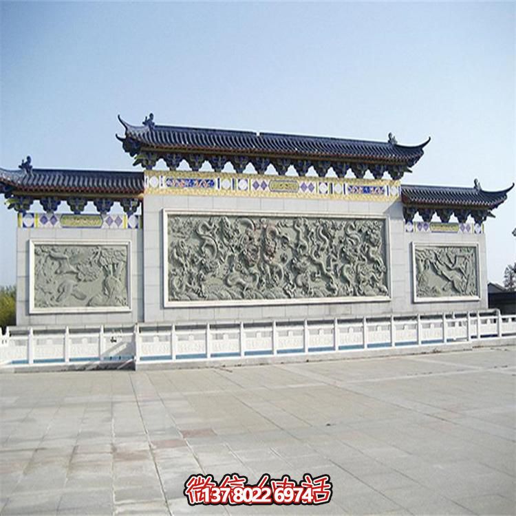 大理石雕刻景觀浮雕、大型影壁壁畫(huà)、雕塑藝術(shù)裝置