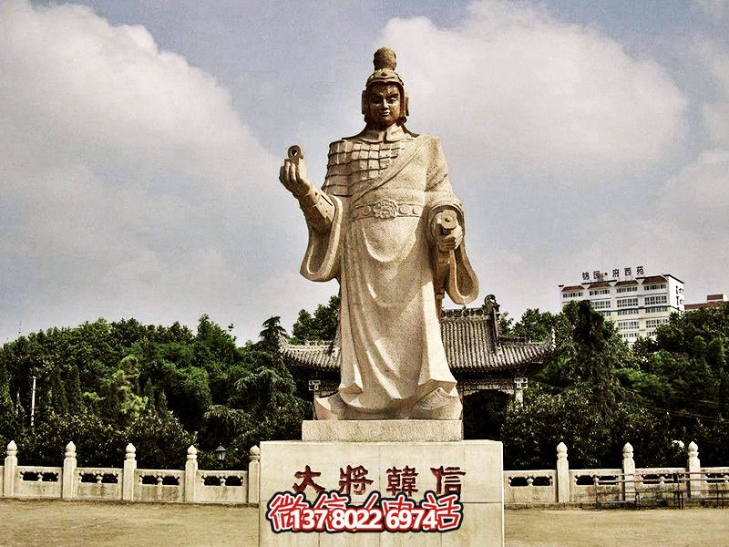以漢白玉雕塑緬懷韓信，美化景區(qū)，展現(xiàn)創(chuàng)意兵