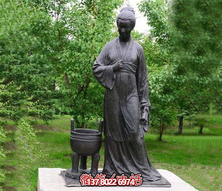 宋代婉約風(fēng)青銅鍛造銅雕，李清照詩意縈繞
