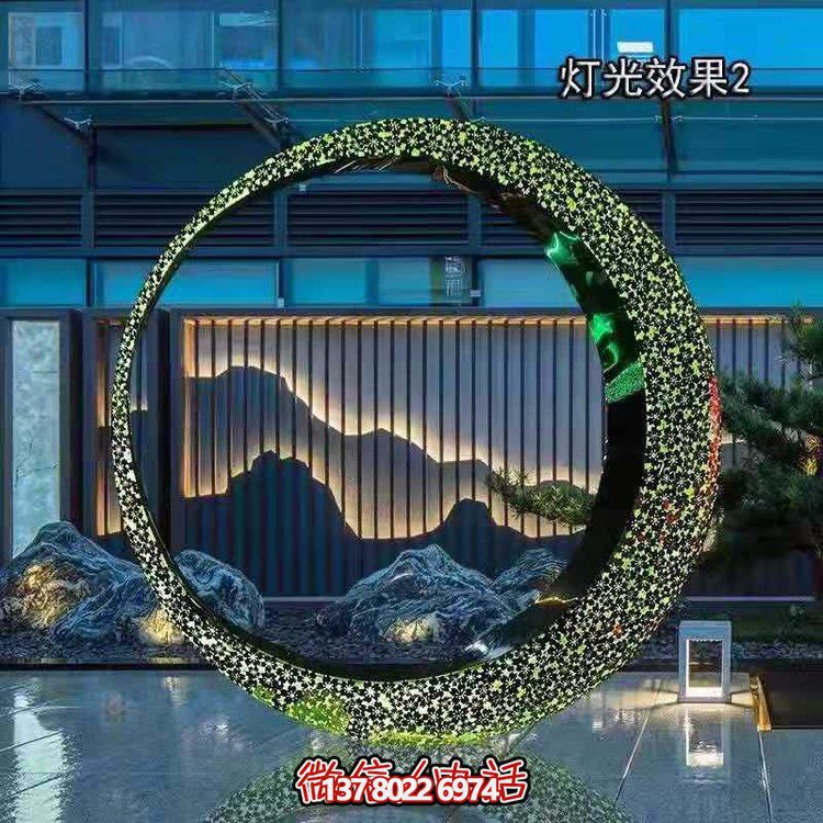 不銹鋼燈光圓環(huán)，營(yíng)造月亮美景