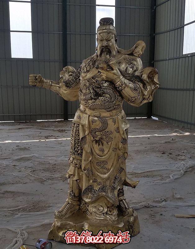 開業(yè)大吉，關(guān)公佛像黃銅雕塑，招財進寶