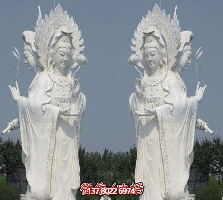 漢白玉觀(guān)音大型石雕雕塑 漢白玉觀(guān)音大型石雕雕塑
