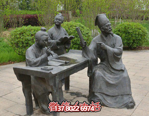 古代庭院景區(qū)，一起讀書、雕塑、感受古風