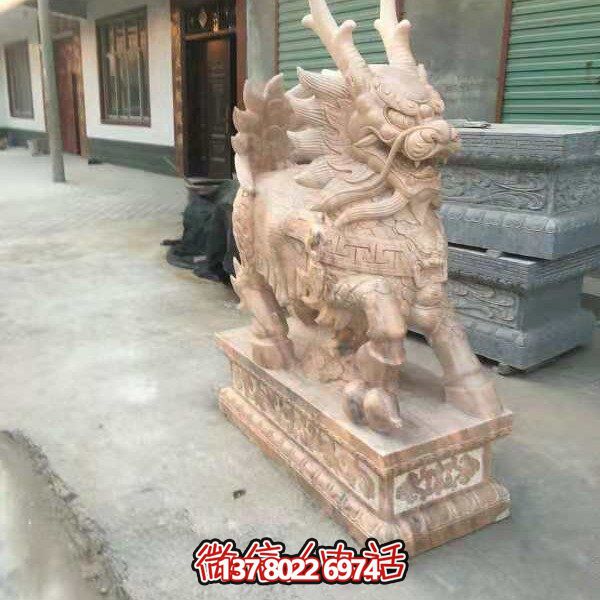 高端定制大理石石雕獅子雕塑，裝點(diǎn)大型庭院、別墅、門(mén)口，招財(cái)又安全