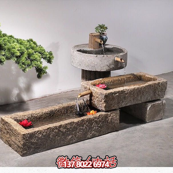 石槽組合戶外魚缸，完美景觀美化家居養(yǎng)魚空間
