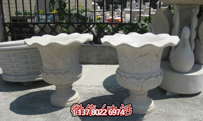 歐式大理石花盆石雕雕塑，締造公園景區(qū)精美景觀
