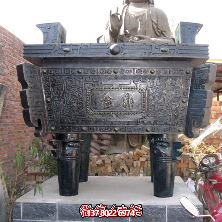 精美佛教用品銅香爐擺件，長(zhǎng)方形裝飾家居