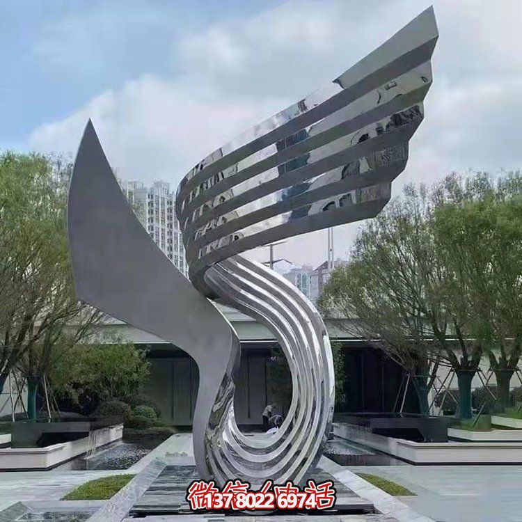 異性不銹鋼拉絲幾何景觀(guān)擺件